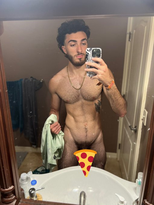 Praising my genes today after eating an entire pizza and a dozen wings by myself the abs are still slightly