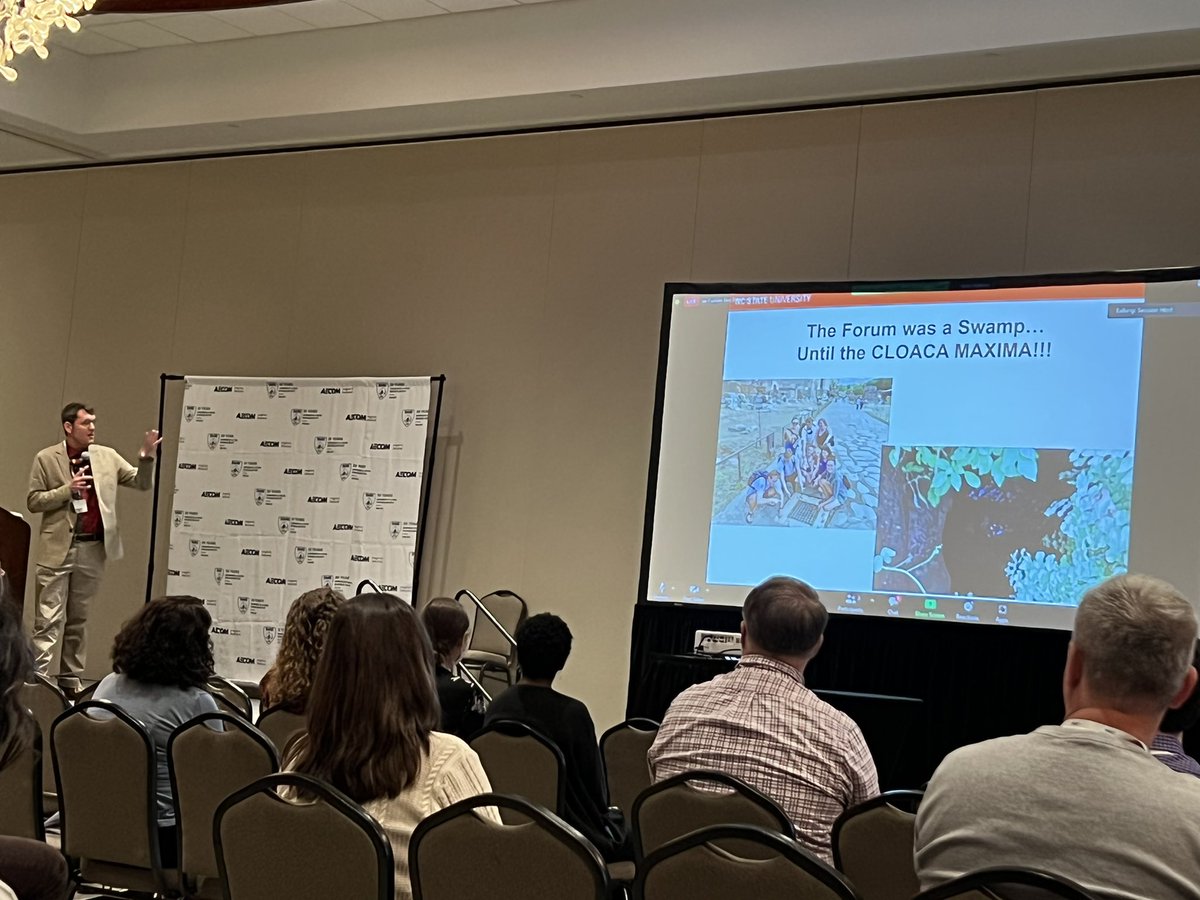 stormwatergirl's tweet photo. Thanks @Storm_Doc for another reason to visit Rome after this morning’s keynote at @ASCE_EWRI #OMSW2022 this #stormwaternerd and loved all the history. https://t.co/qB7G2E5bpk