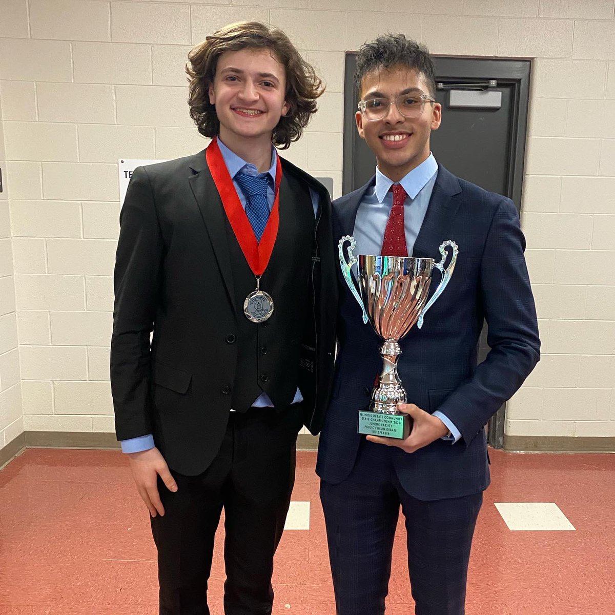 At the Illinois Debate Community State Championship this weekend, Taran Polavarapu &amp; Urav Patel were State Finalsts in Novice PF! Congrats to all of our Novice and JV debaters who competed, we are so proud of their hard work💛🦅 #d230 #WinTheDay