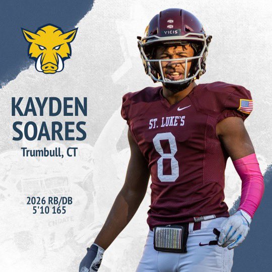 KaydenSoares's tweet photo. As my journey continues…#crankit @CRHFootball @coach_spinnato @goChoate https://t.co/lAM4WBZCro