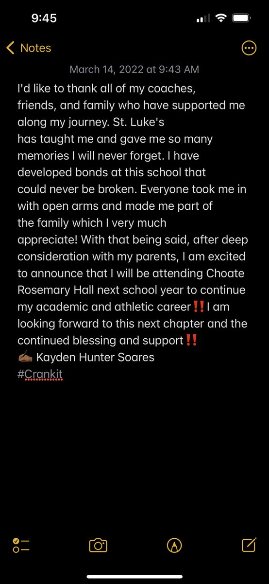 KaydenSoares's tweet photo. As my journey continues…#crankit @CRHFootball @coach_spinnato @goChoate https://t.co/lAM4WBZCro