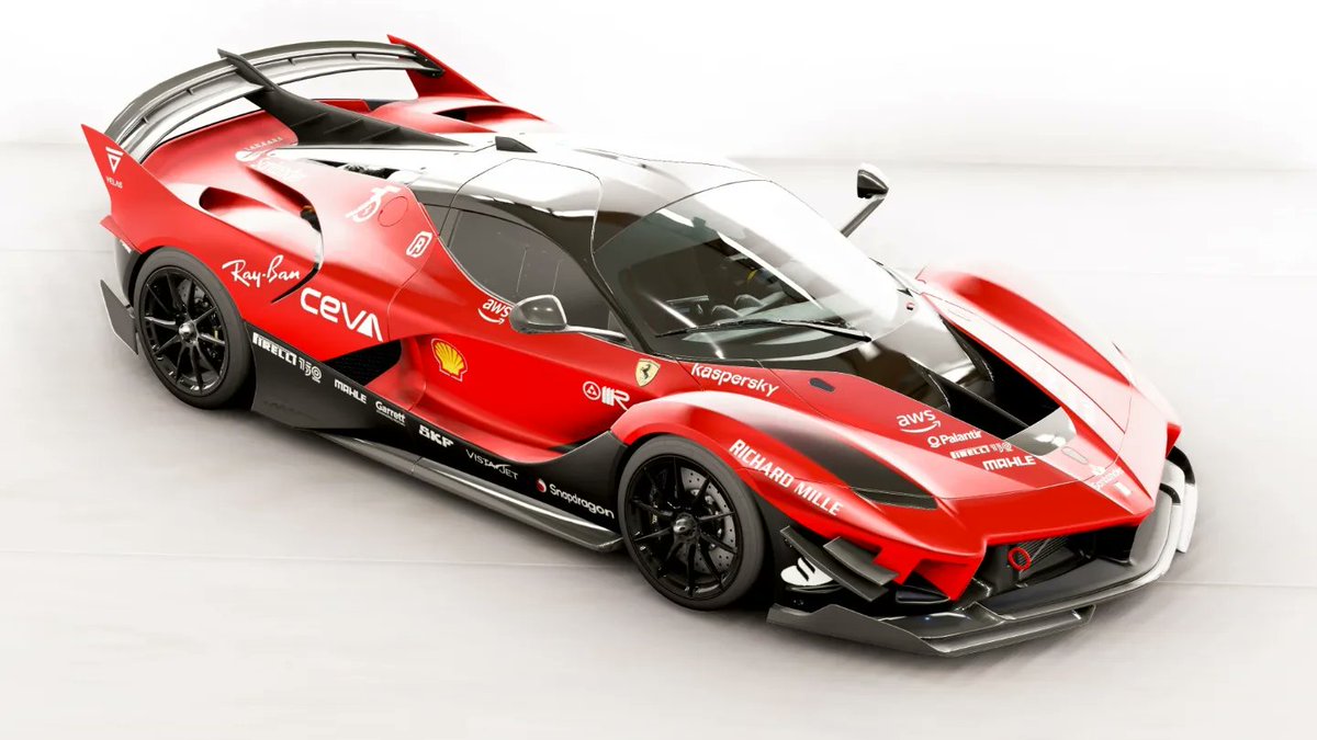 458Graphix's tweet photo. 🏁 It's Race Week!

To celebrate, I'll be sharing some of my @ScuderiaFerrari liveries, from over the years!

Starting with the MIGHTY FXX K Evo in 2022 Spec!

The black adds xtra level of aggression to the semi gloss rosso paint!

#essereFerrari 🔴
#F1 https://t.co/ZxGtKOfVhI