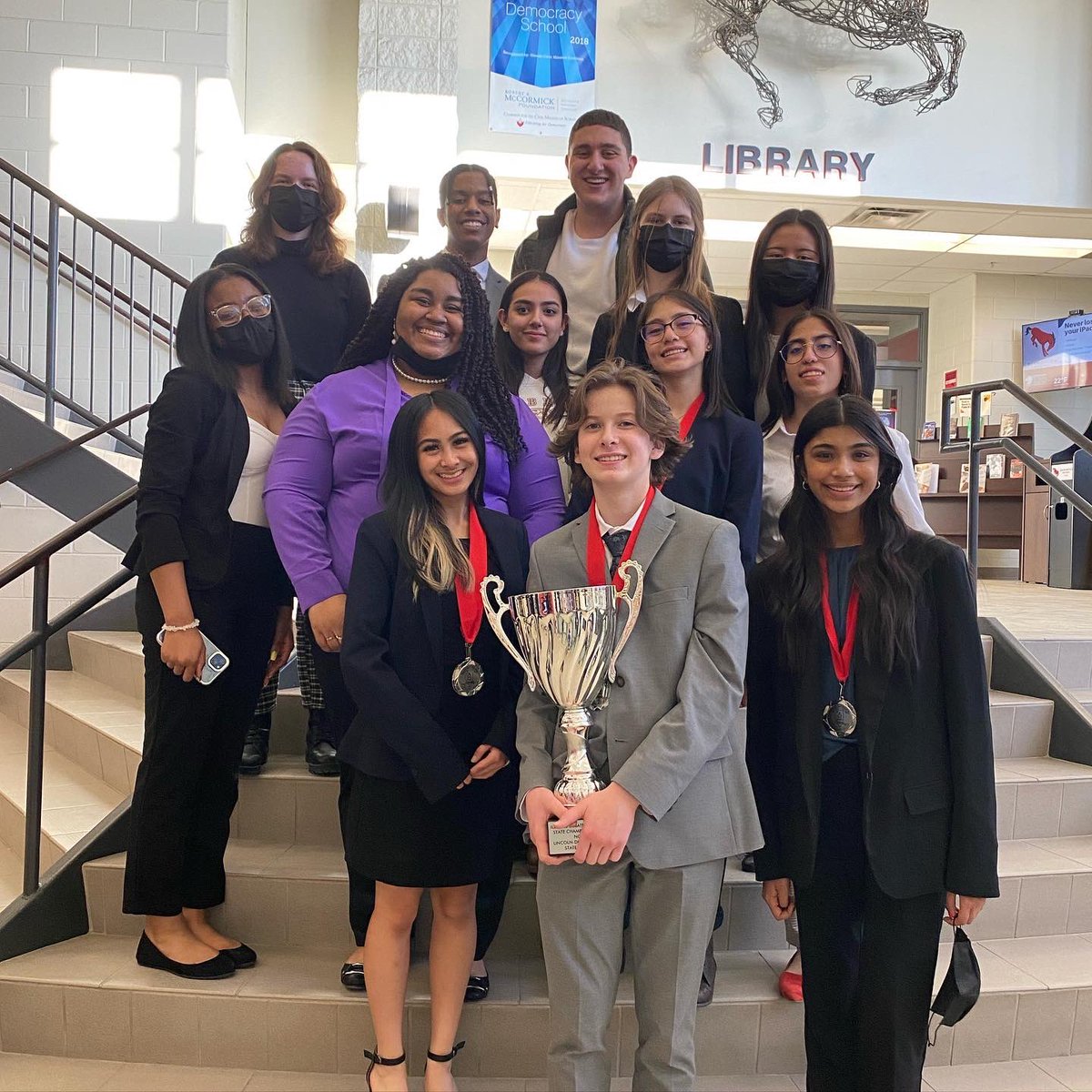 Introducing your Novice Lincoln-Douglas State Champion Eamonn McDevitt!! Shoutout to Sarah Torres and Isabella Saucedo for both being quarter finalists in their divisions! We are so proud of our debaters hard work and their dedication this past month #d230 #WinTheDay