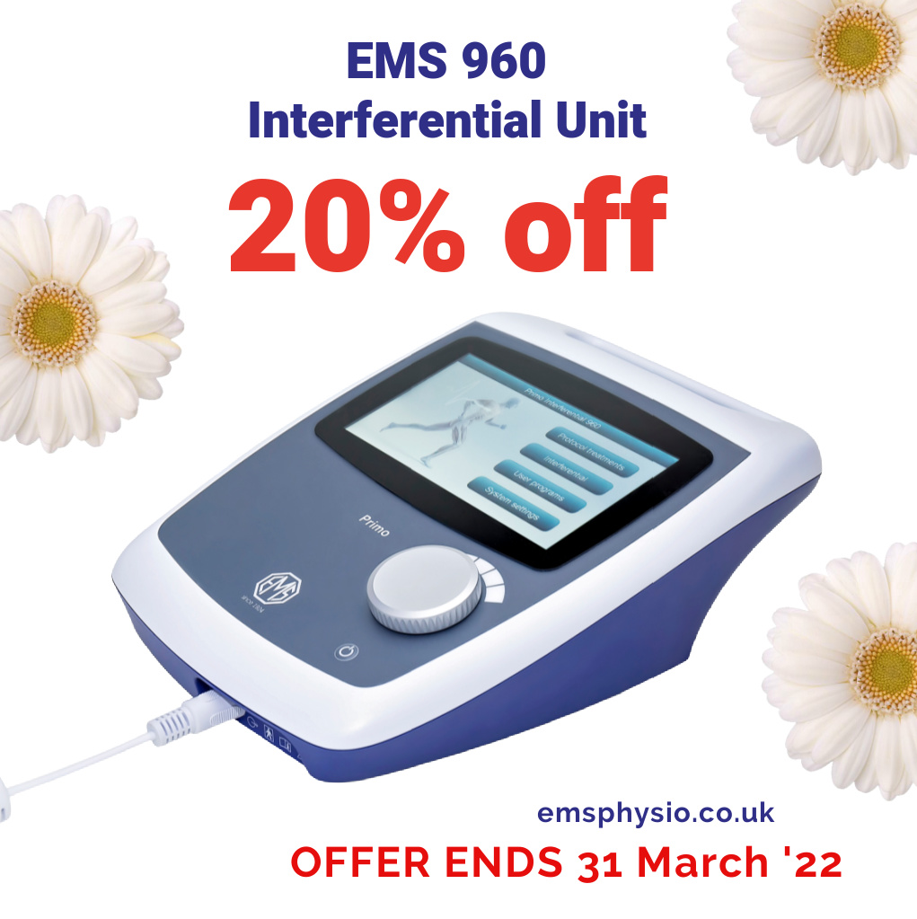 EMSPhysioLtdUK's tweet image. 🌷 Spring Sale  🌷

EMS 960 #Interferential Unit -  20% off 

Offer ends on 31 March 2022
#UK #manufactured with a 2yr warranty

(UK ONLINE OFFER ONLY) Visit emsphysio.co.uk #emsphysio #springsale #electrotherapy