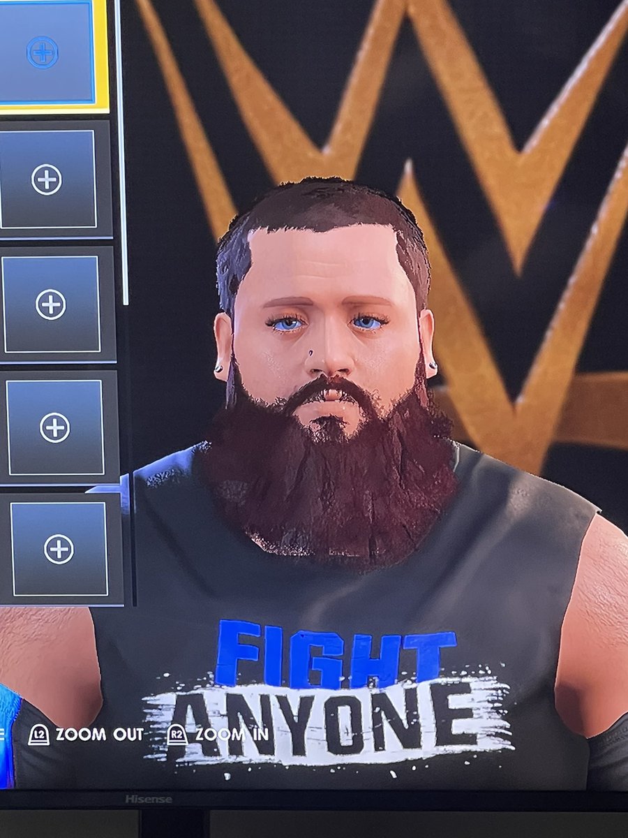 David012490's tweet photo. I finally made a Create A Wrestler that kinda looks like me, I’m pretty happy with it!! #WWE2K22 @WWEgames #FightEveryone had to use gear from my faves @FinnBalor and @FightOwensFight https://t.co/S3Wr8BFlrR