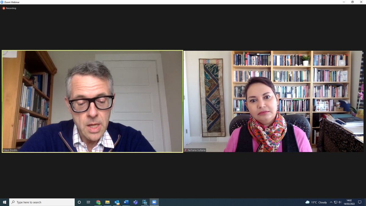 DanielaSCarl's tweet photo. Looking forward to today's @regstud Regions Cities Industry #RSAWebinar with @Prof_FSultana and @klausdodds. The webinar is now online. #ClimateJustice #CriticalDevelopmentStudies
#feministtheories #criticalurbanstudies #socialjustice https://t.co/A4Fj5AjcUr