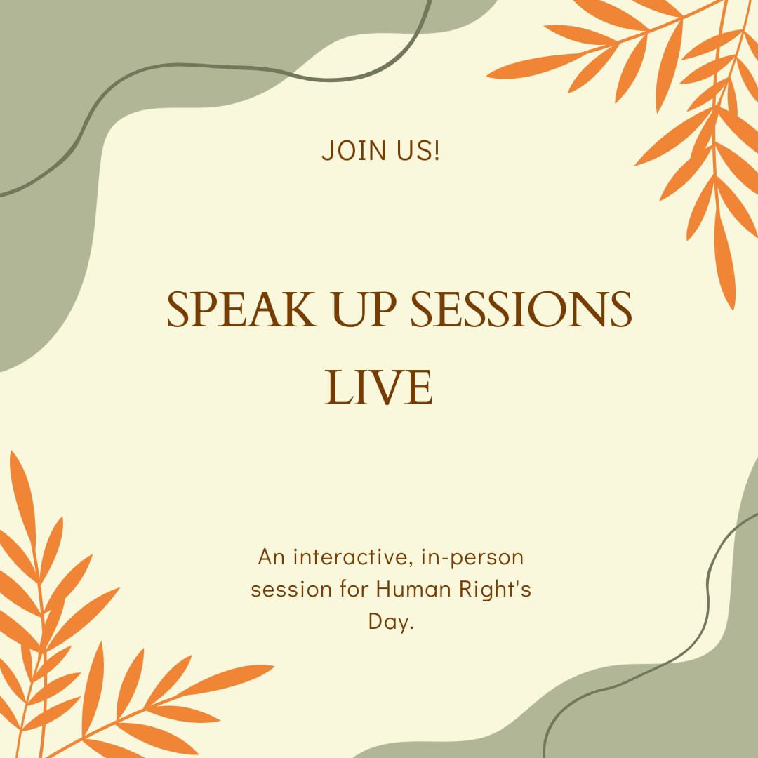 speakupsession's tweet photo. Guess what Speak Up Family?? We’ll be hosting our first in-person Speak Up Sessions on Human Rights Day 🔥🔥🔥
If you want to attend send us DM to RSVP and we’ll send you details including location. 

RSVP by 17th of March. Hope to see you there 🔥✨ https://t.co/IGd3NKOUM4