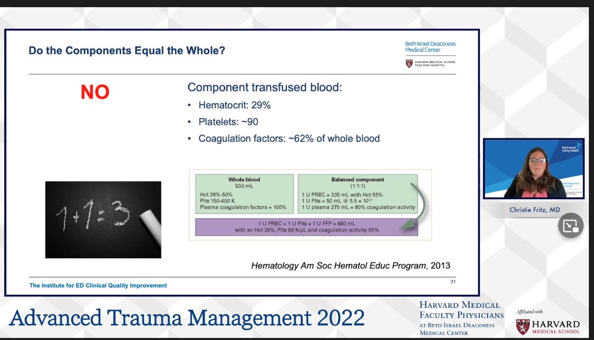 Dr. Christie Fritz leads a discussion on Massive Transfusion Protocols with an engaged international audience at today's Advanced Trauma Management course cvent.me/WrRvKW <a href="/BIDMCEM/">BIDMC Emergency Med</a>
