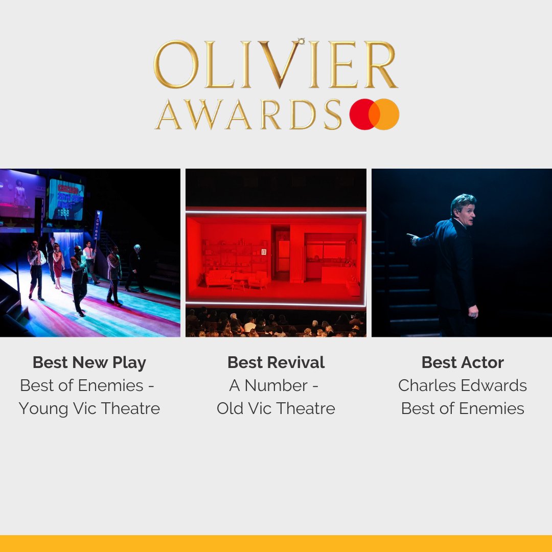 scott_fleary's tweet photo. The nominees are in for @OlivierAwards 2022! π
Weβre so proud that some of the productions we have worked on have been nominated!
Good Luck to you all! β€
#OlivierAwards2022 #OVNumber #BestOfEnemies https://t.co/ibXGqVNShe
