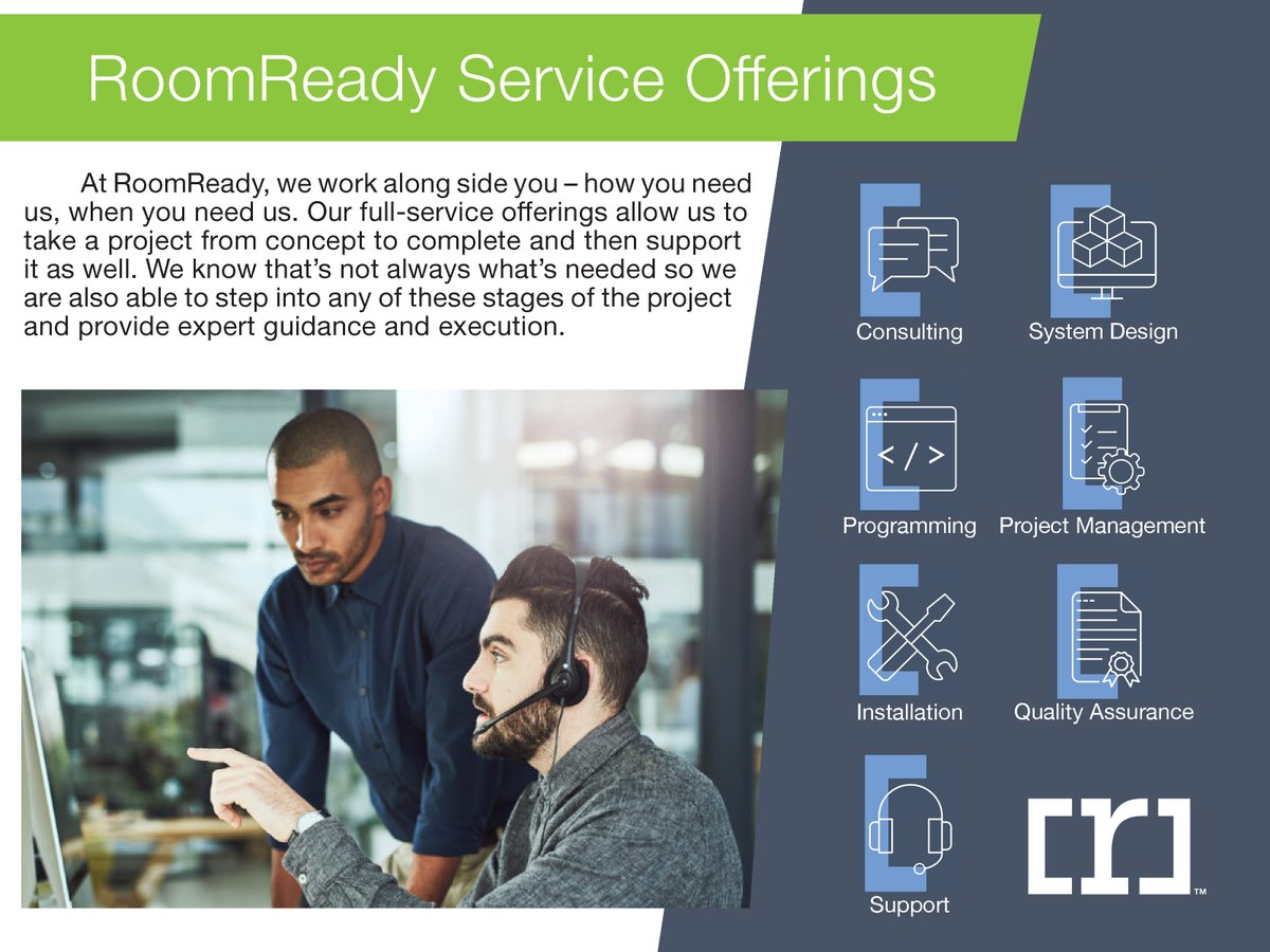 room_ready's tweet photo. As a flexible integrator, we can handle end-to-end services for video conferencing projects or, we can step in at any stage to evaluate, and provide expert guidance and execution.
AV Service Offerings: https://t.co/aeH6QXe5uT
#VideoConferencing #RoomReady #Collaboration https://t.co/V237psBShp