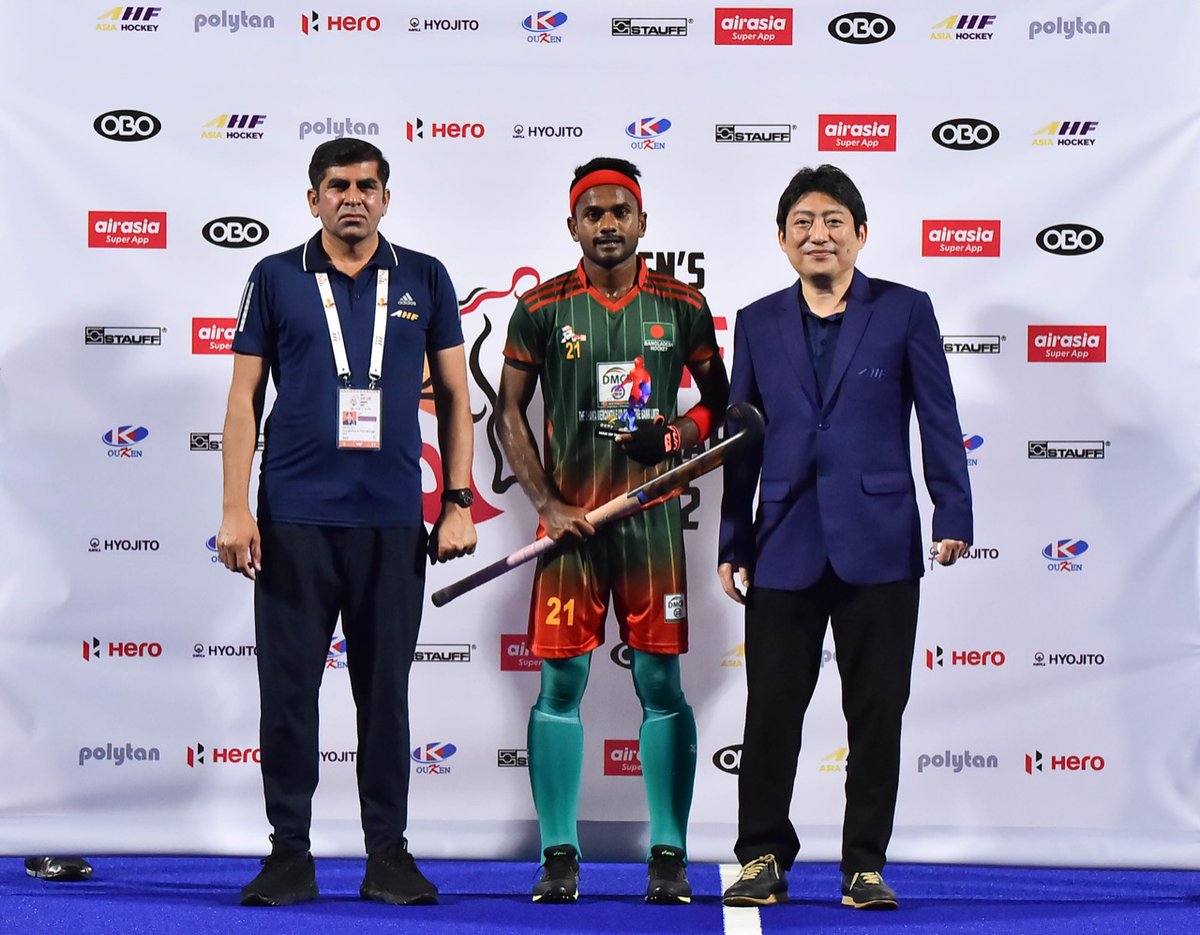 Match 09: Bangladesh vs Singapore
Player of the Match:
#21 Bangladesh 
Sobuj Shohanur 

#mensahfcup2022
#asiahockey