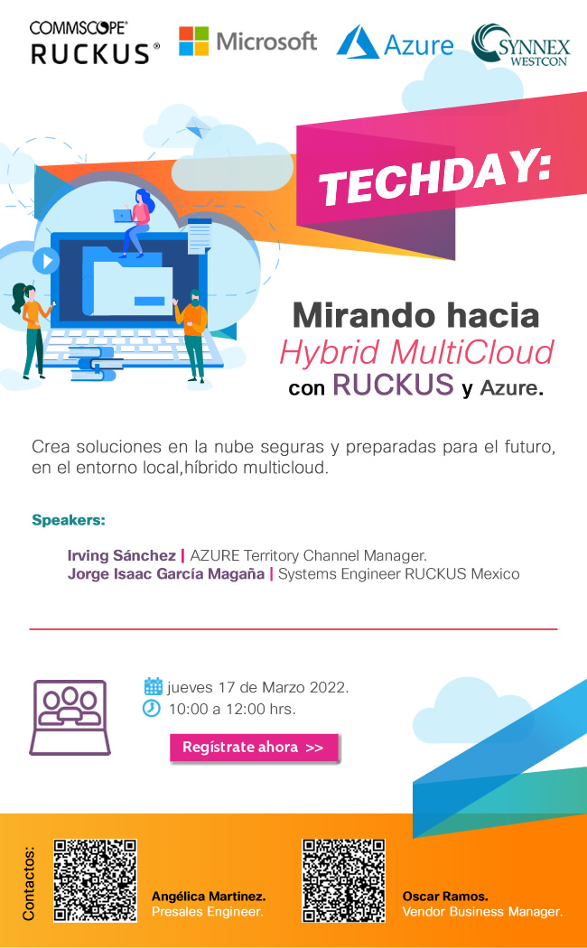 TDSYNNEXLAC's tweet photo. ¡Últimos días de registro! https://t.co/cQPQS1wQJC #Hybrid #MultiCloud #Cloud #RUCKUS #RUCKUSCloud #CommScopeLATAM https://t.co/l1e4vTAs1V