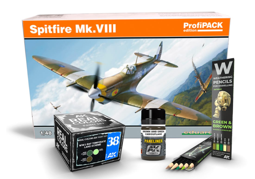 Ak_Interactive's tweet photo. EDPACK 01 #Eduard

¡Save your money with this amazing Super pack!
A SPITFIRE MK.VIII 1/48, paints and weathering pencils.
👇👇
https://t.co/yIrtwjawBo

#AKPack #Aircraft #Modelling https://t.co/NxewxBQAWN