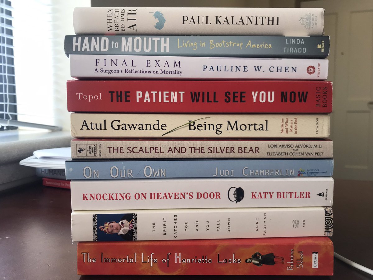 As #Jesuit Chair this semester at @GtownHSA @GtownNHS, I am loving a book club assignment where students share insights from texts they’ve chosen that focus on the (de)humanizing aspects of health care