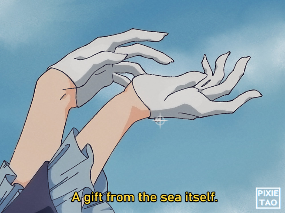 Pixiebii's tweet photo. first try replicating that old 80s anime look ft. Kokomi 🌊✨#原神 #GenshinImpact https://t.co/SP3TOmyzSi