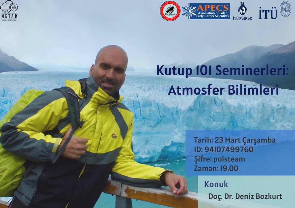 Deniz Hocamızın seminerini kaçırmayın. 
RT <a href="/kutuparastirma/">Kutup Araştırmaları Kulübü (PolSTeam)</a>: Kutup 101 Seminerleri kapsamında Atmosfer Bilimleri alanında Doç. Dr. Deniz Bozkurt hocamız bizimle olacaktır. Herkesi bekleriz🐧 <a href="/deniboz/">deniboz</a>