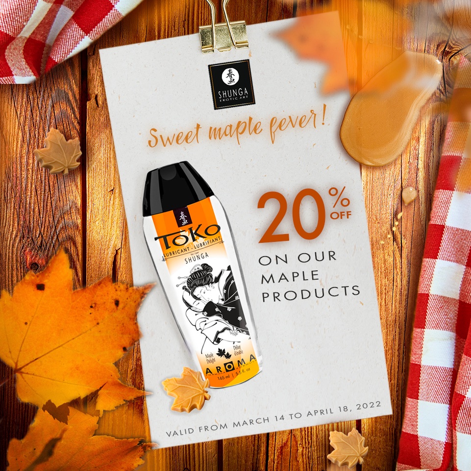 ShungaEroticArt's tweet photo. π Our Sweet maple fever is still on with TOKO AROMA - silky, long lasting sensations... πLe temps des sucres toujours en cours avec notre TOKO AROMA - soyeux, sensations langoureuses... https://t.co/WSl4P0829M #maplefever #siroperable #tokoshunga #tokoaroma #silkylub #shunga https://t.co/rtyr1IyR4m