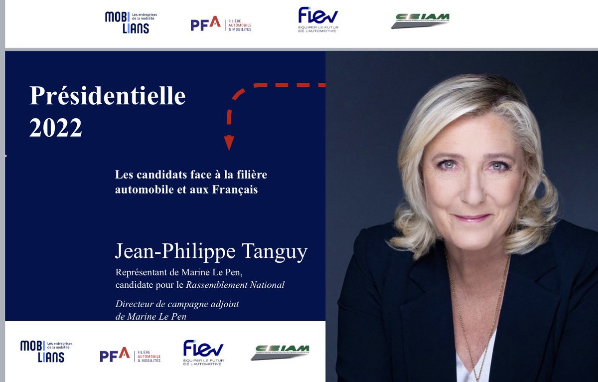 XHorent's tweet image. @MLP_officiel @JphTanguy #Automobile2022 : « la fiscalité automobile est punitive et incohérente, avec un racket des automobilistes. Les ZFE seront supprimées, car la transition écologique se fera par l’incitation ». #Presidentielle2022