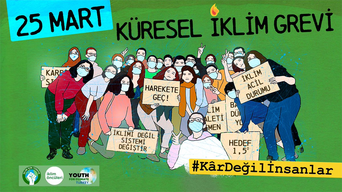 EkoAlan_'s tweet photo. #KarDeğilİnsanlar 🌍❗

✊🏻 Genç iklim aktivistlerinin çağrısı var: 25 Mart Cuma günü tüm dünyayla birlikte sokaklarda, iklim krizine karşı karar vericilerden anlamlı ve somut adımlar görebilmek adına sesimizi yükseltiyoruz!

Detaylar için takipte kalın! https://t.co/M41Vhc2l7p