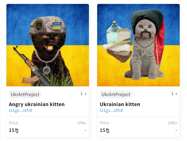 Ukrainians are very cute and nice kittens. But if someone comes to our land with bad intentions, there will be no mercy!

NFTs are for sale - 15 #Tez 
objkt.com/asset/KT1M1uLC…
objkt.com/asset/KT1M1uLC…

#NFT #CleanNFT #nftcollector #objkt #StayWithUkraine #HelpUkraine #NFTforUkraine