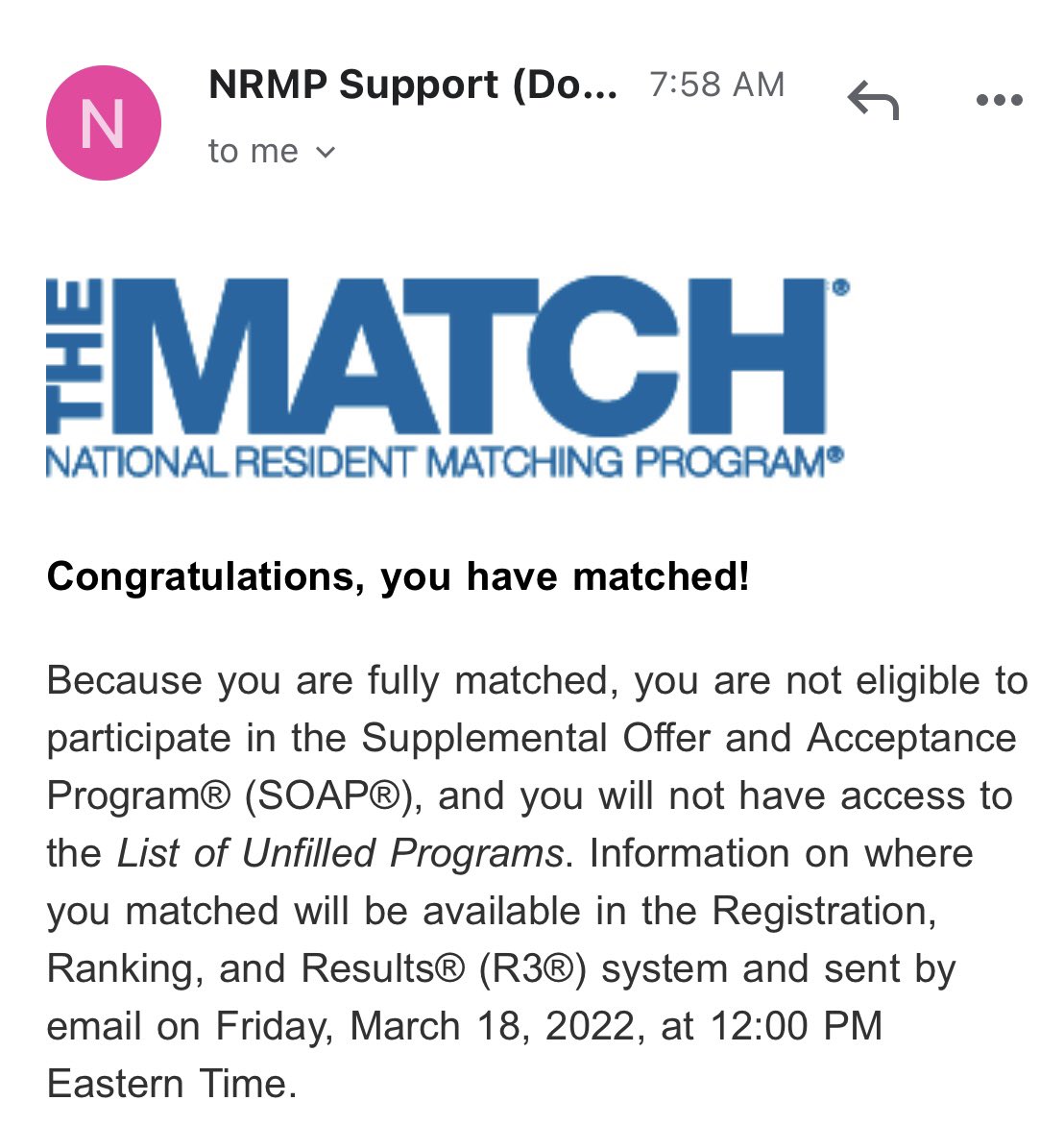 DeepaThomas13's tweet photo. I’m gonna be a Pediatrician! God is SO good ❤️ #Match2022 https://t.co/wgaMw86rPQ