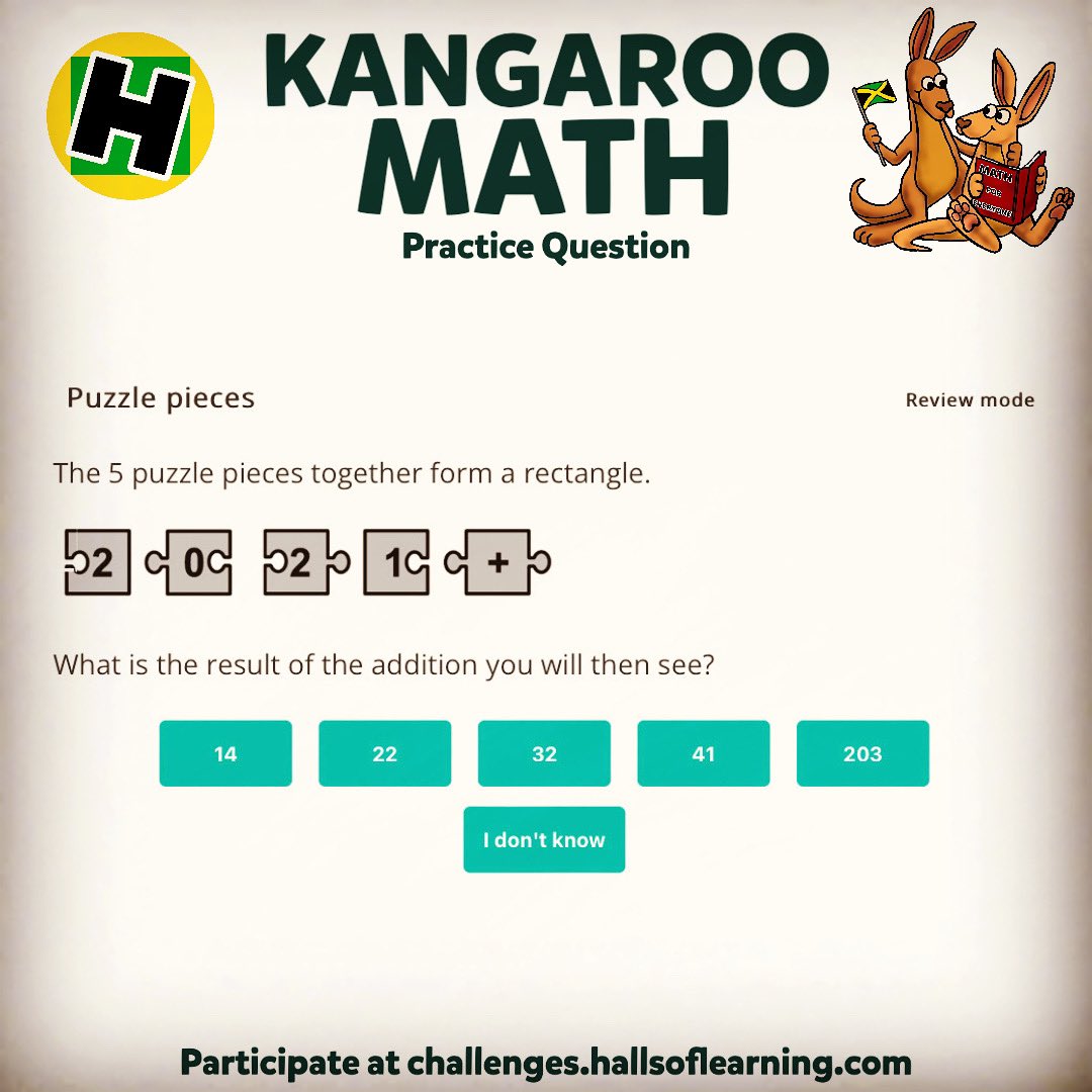 hallsoflearning's tweet photo. Can you Maths this out?
▫️
More practice at https://t.co/QnsjcBHjIQ
▫️
Join the Kangaroo Math Challenge, March 17-31, 2022
▫️
Participation is FREE for all students in Grades 1-13 courtesy of Musson Foundation.
▫️
#problemsolving #mathematics #mathematicalthinking #kangaroomath https://t.co/HUWbWR5e4F