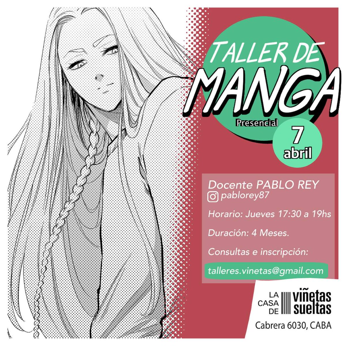 VSueltas's tweet photo. Taller de manga a cargo de @prgrunge, el taller está orientado a adolescentes y adultos, a partir de los 12 años de edad.
No es necesario conocimientos previos.
#tallerdemanga #cursodemanga https://t.co/3Ux6aaSMOa