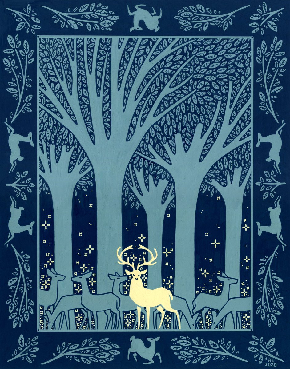 aspenceart's tweet photo. a deer made of stardust 🌟 https://t.co/B9tkG3zR3K
