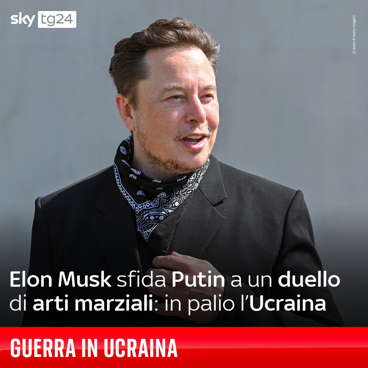 SkyTG24's tweet photo. #ElonMusk sfida #Putin a un duello di arti marziali, in palio l'#Ucraina: https://t.co/nJIyZ38zGA https://t.co/yDEazmv9xK