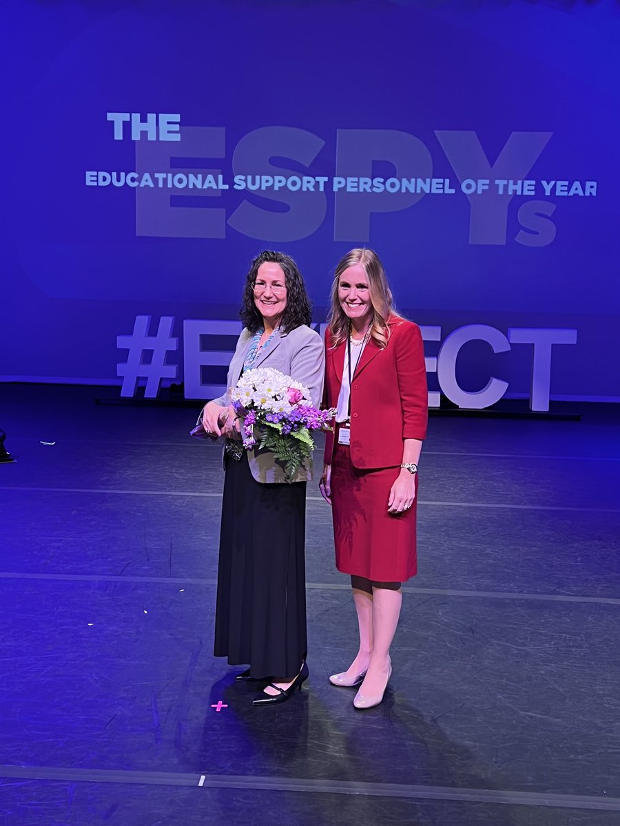 HenryCountyBOE's tweet photo. Friday we celebrated our Educational Support Personnel of the Year (ESPY) honorees at the Performing Arts Center in Fairview. At that ceremony, @FLE_HCS media center/IT paraprofessional Kelly Sotka was announced as the district ESPY winner. 

ESPYs were presented by @GAUnitedCU! https://t.co/JVvg2tNeZW