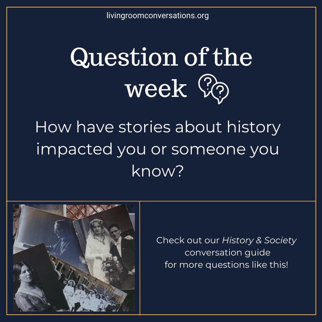 LivingRoomConvo's tweet photo. QOTW: How have stories about history impacted you or someone you know? Feel free to DM us with your response or comment down below! #jointheconvo #morecurious #education #women #womenempowerment #womensupportingwomen #mentalhealth #questions #question https://t.co/YNWGMO8l1g
