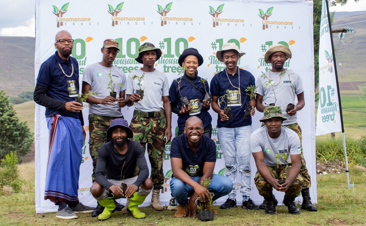 limomonane's tweet photo. A special appreciation to @GemInstLS for allowing us to collaborate with their vibrant youth through their ACT for Climate Initiative. We've been working deligently with them from day one &amp; continuing to do so as we travel around #Lesotho 
Cc @matylet
#10KTrees #greeninglesotho https://t.co/H1D7y69c2q