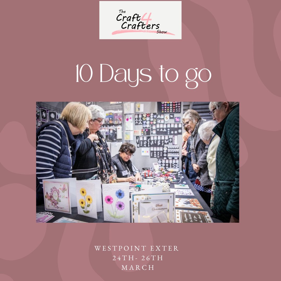Craft4Crafters's tweet image. 🎉🎉 Just TEN days to go until the doors open 🎉🎉

What are you most looking forward to? ✨

Grab your ticket here - don't forget to use the code C4CFB22 to get £2 off each ticket 👇👇
craft4crafters.co.uk/devon-craft-sh…

#Craft4Crafters #CraftShow #CraftingSupplies #Crafting
