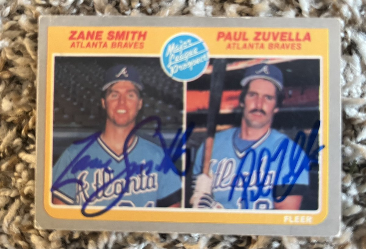 mjs80377's tweet photo. Thanks to former @Braves SS Paul Zuvella for signing my card #Fleer #DualCard #TTMSuccess #Autograph #Hobby #Collect #TTM #ForTheA https://t.co/P8KnkJgQ2C