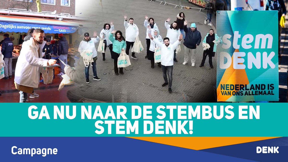 De stembussen zijn geopend! Je kunt nu je stem uitbrengen.  Stem voor een eerlijke gemeente, met aandacht voor veiligheid, discriminatie en goede gezondheidszorg. Stem op DENK! #stemDENK #DENKvooriedereen

youtube.com/watch?v=-sEzQd…
