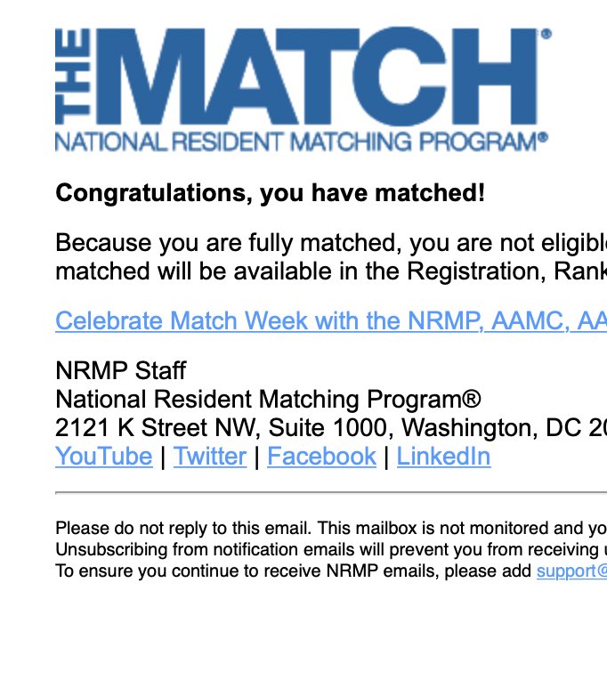 One year ago -&gt; today
This past year’s journey makes this so, so sweet! Beyond excited to learn my new home Friday! #Match2022