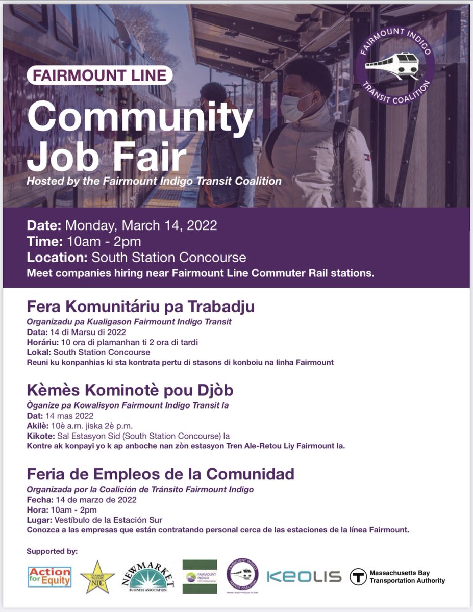 Russell E. Holmes (@voterussell) on Twitter photo HAPPENING NOW:
Job Fair with approximately 150 opportunities at Keolis, Home Depot, Target, and more! 
#mapoli #bospoli HAPPENING NOW:
Job Fair with approximately 150 opportunities at Keolis, Home Depot, Target, and more! 
#mapoli #bospoli