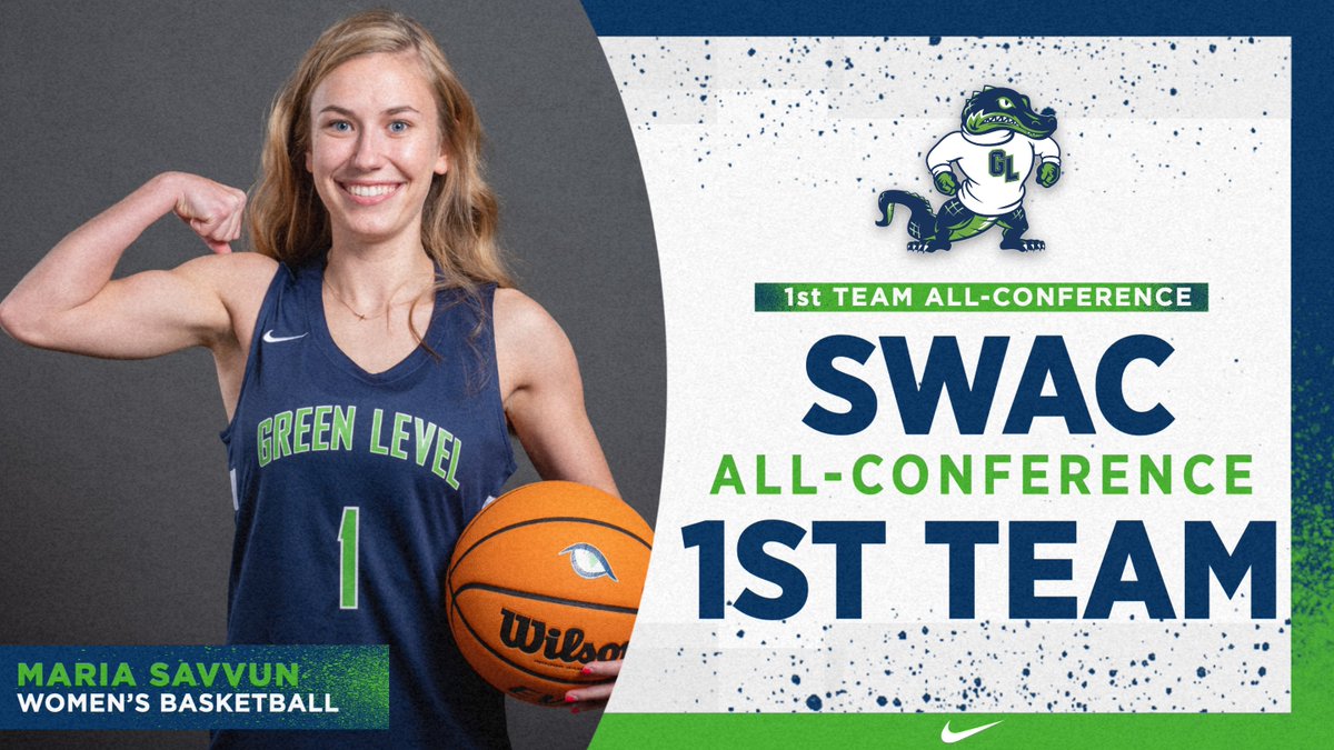 Congratulations To Maria Savvun ~ 2021-2022 #SWAC 
<a href="/G_L_WBB/">Green Level Women's Basketball</a> All-Conference Selection (1st Team) #LevelUp🐊🏀
