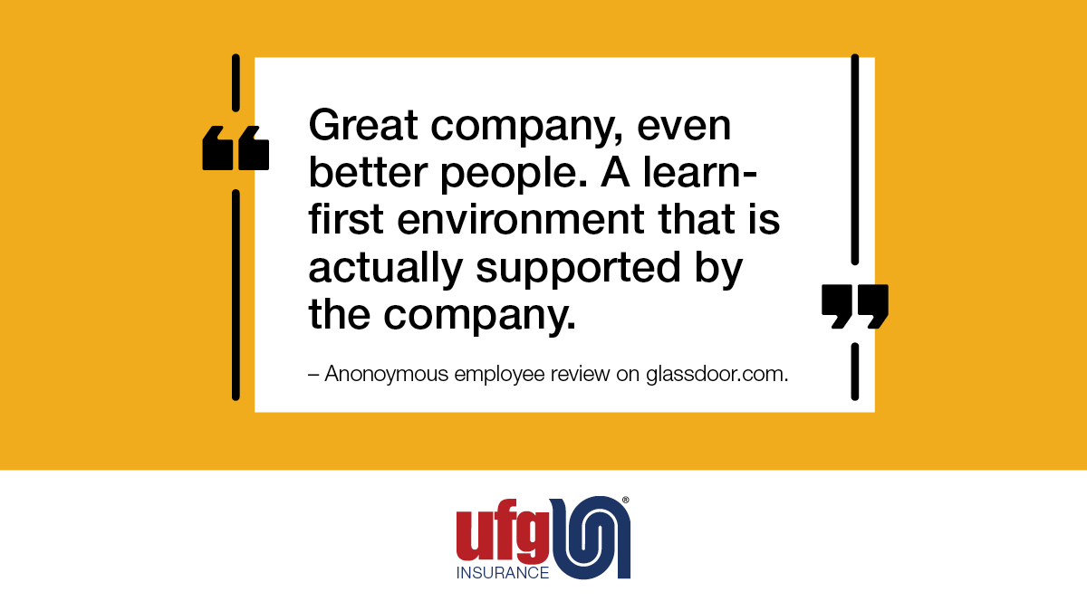 Insurance is a people business, and we're proud to have some of the best in the business. #WeAreUFG #NowHiring #EmployeeReview