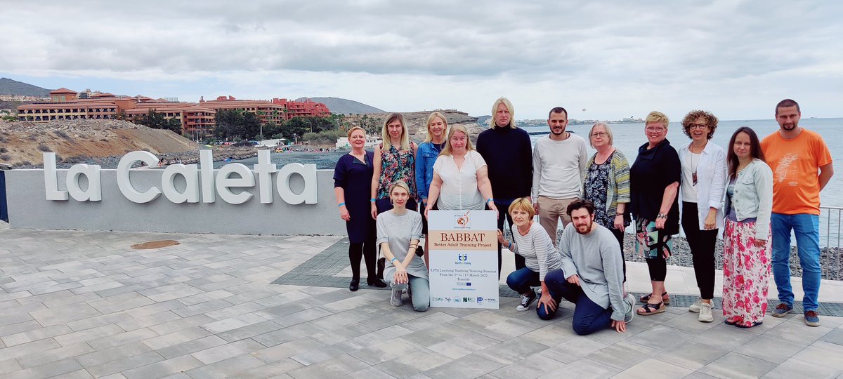 InstituteEild's tweet photo. BETTER ADULT TRAINING‼️
European Institute is very happy to participated in the LTTA of the European BABBAT project in Tenerife with its esteemed partners. 📍🇪🇸 #BABBAT #ErasmusPlus https://t.co/n4eMvxCrfr