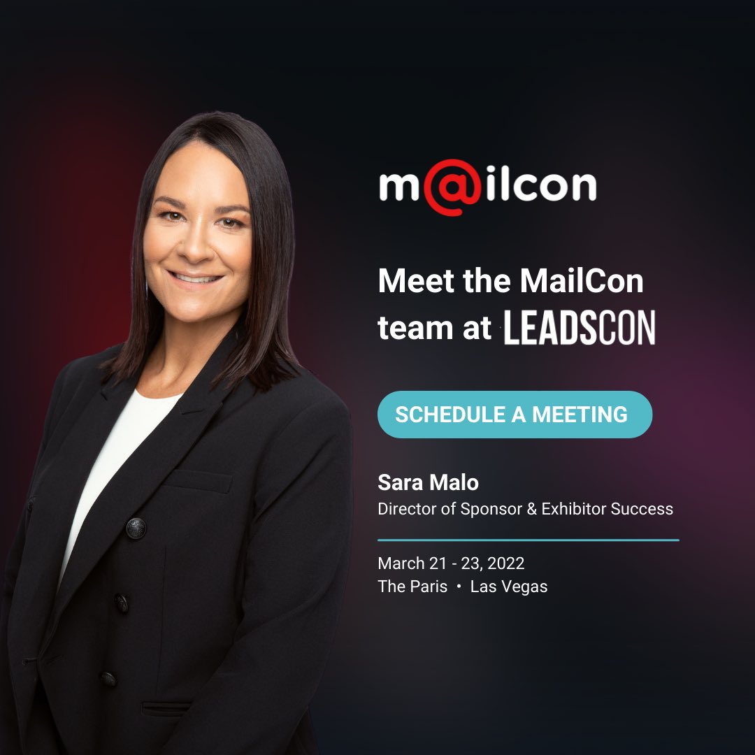 SSzado's tweet photo. Who’s headed to LeadsCon next week?! #MailCon #LeadsCon https://t.co/eHGPEY1ZFz