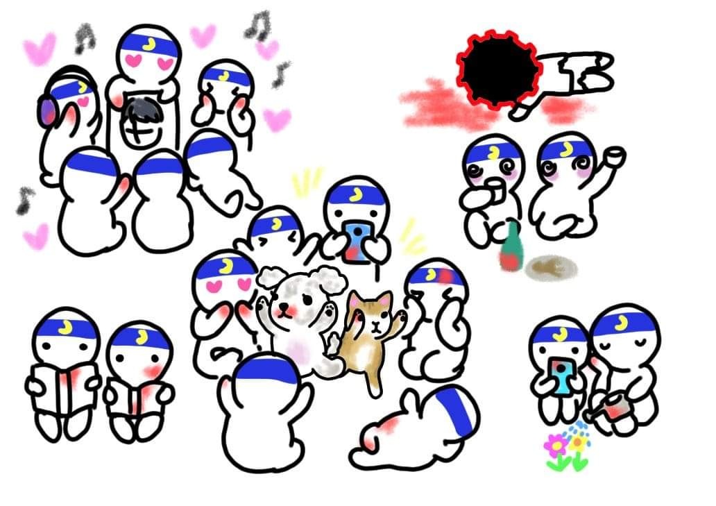 단톡방에서 짤 줍)

문파의 일상이라고해요..

디테일 봐봐요.. 낙주안주 ㅋ

이렇게 각자놀다 반문 등장하면 디지게 패주고 다시 일상ㅋ