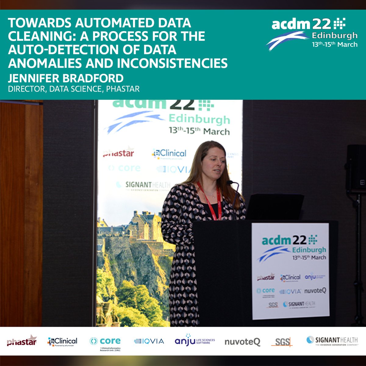 ACDMDataMatters's tweet photo. The second Parallel Session of ACDM22, Towards automated data cleaning: a process for the auto-detection of data anomalies and inconsistencies, is given by Jennifer Bradford from PHASTAR.
#ACDM22 #clinicalresearch #clinicaltrials #clinicaldevelopment #clinicaldatamanagement https://t.co/9DmQ6LI09Z