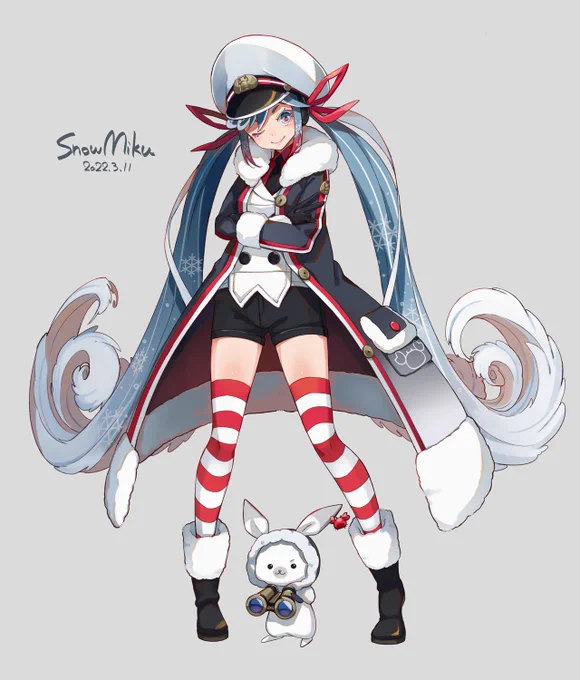 マイフレンドにリクエストされて雪ミク描いた。 