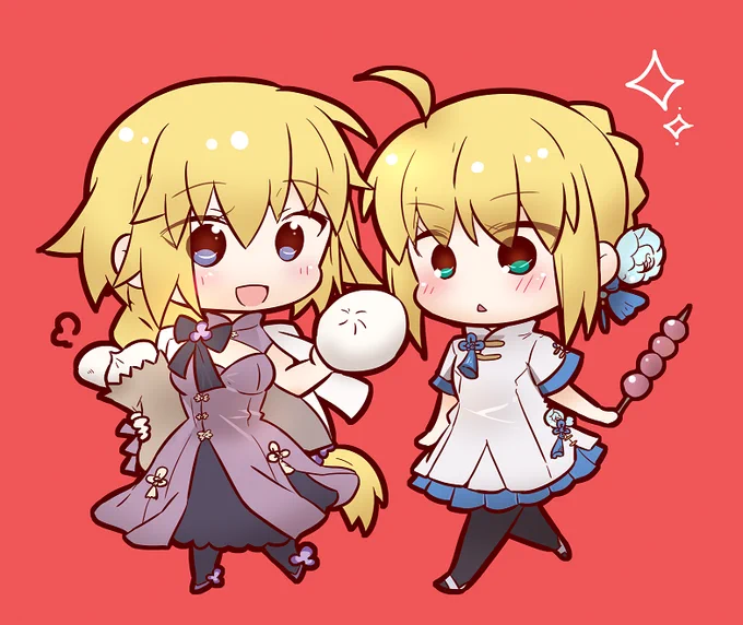 おえかき。
セイバーとジャンヌ 