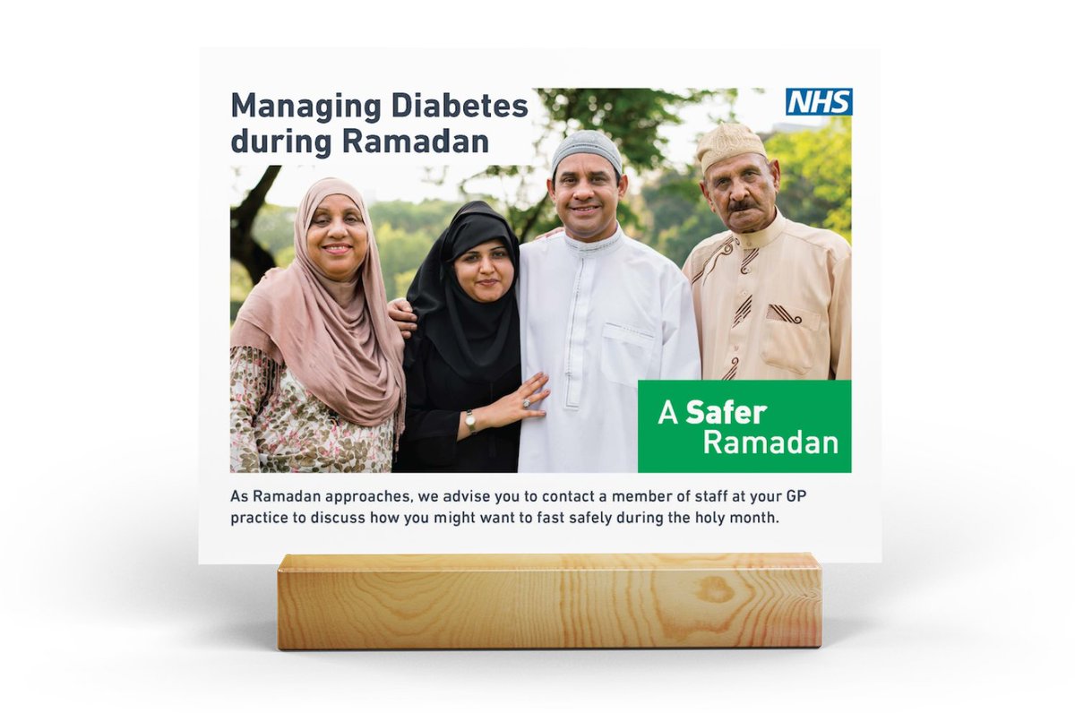 #Ramadan2022 there are #risks to #fasting &amp; living with #diabetes, you can fall into one of these groups:
➡️Very high risk➡️High risk➡️Moderately low risk 
If you are fasting, please contact your GP practice &amp; discuss how you can fast safely:bit.ly/3Jnapjx 
<a href="/LDC_tweets/">🌱Leicester Diabetes</a>