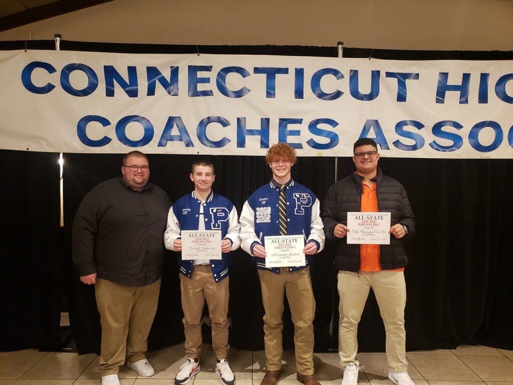 PLVWrestling's tweet photo. Congratulations to our three Blue Devil Wrestlers on receiving CHSCA Class M All State last night. #DontTalkAboutItBeAboutIt #ALLIN #PLVBlueDevils #CHSCA #AllState 

Sr. 182 - Alex Santini
Jr. 145 - Joey Kennedy
Jr. 285 - Alan Quirion La Oz https://t.co/NZo9Z2YSf4