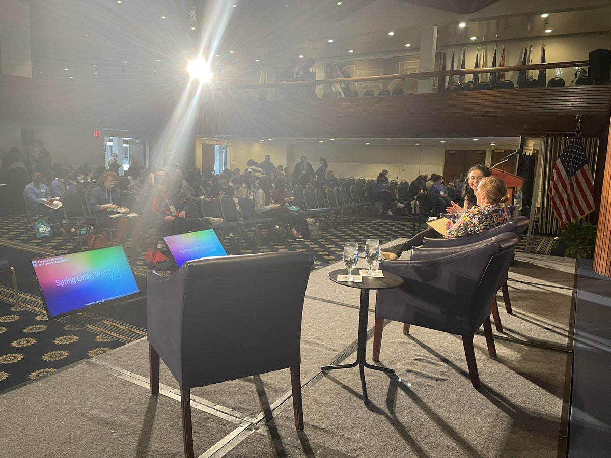 FCNL's tweet photo. Day 3 at #SpringLobbyWeekend is kicking off right now! Our first item on the agenda today: “Can’t Solve Migration with Militarization” with @mlimongarza and Jennifer Johnson. 

Follow along at home from https://t.co/e2tAHMquVn https://t.co/2cUCSZYPQN