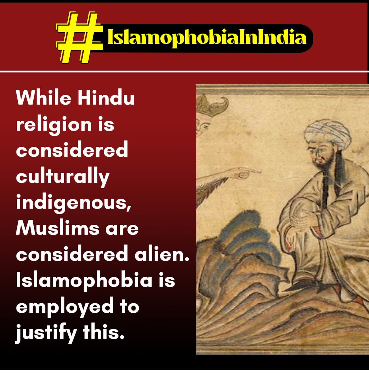 sawad_kallarpe's tweet photo. Media and the Movie industry especially play an important role in creating an Islamophobic atmosphere that further strengthens prejudicial public perception about Muslims. #IslamophobiaInIndia #KashmirFiles https://t.co/N3CjULx794