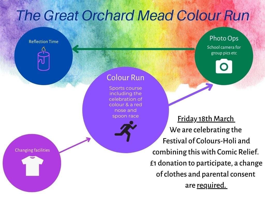 This Friday we are celebrating Holi and Red Nose Day! Should be lots of fun, and raise money for a great cause.